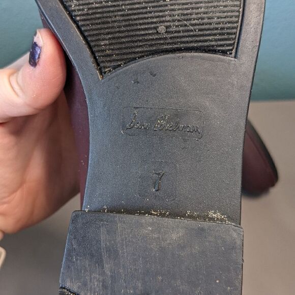 Sam Edelman Tinsley Maroon Rubber Waterproof Women's Chelsea Rain Boots Size 7 - Picture 8 of 8